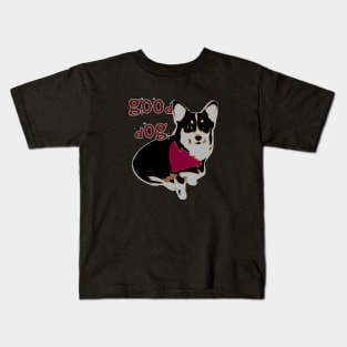 Good Dog Muffin Retro Corgi Kids T-Shirt